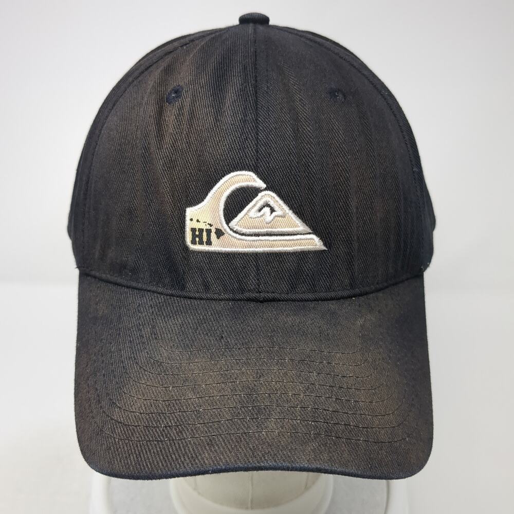 Hi Hawaii Fitted Baseball Hat Black One Size Embroidered Quiksilver View 2